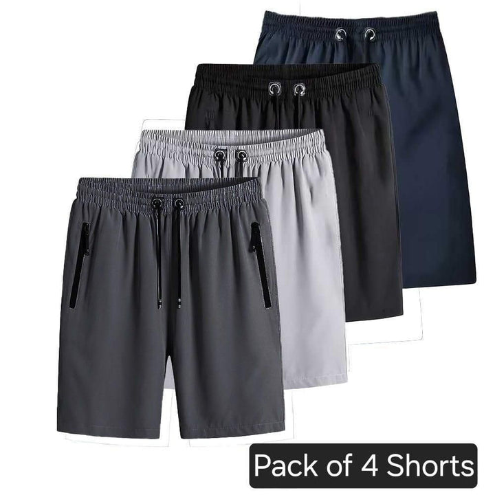 Combo of 4 Men's Stretchable Cotton Shorts for summers ☀️(₹224/piece)